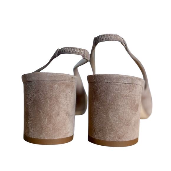Manolo Blahnik Beige Suede Allurasa Slingback High Heel Pump 38 - Picture 4 of 10